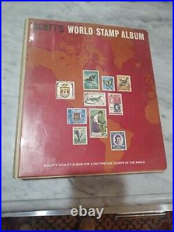 Worldwide Stamp Collection In 1963 Scott Quality Album HUGE And Valuable. View